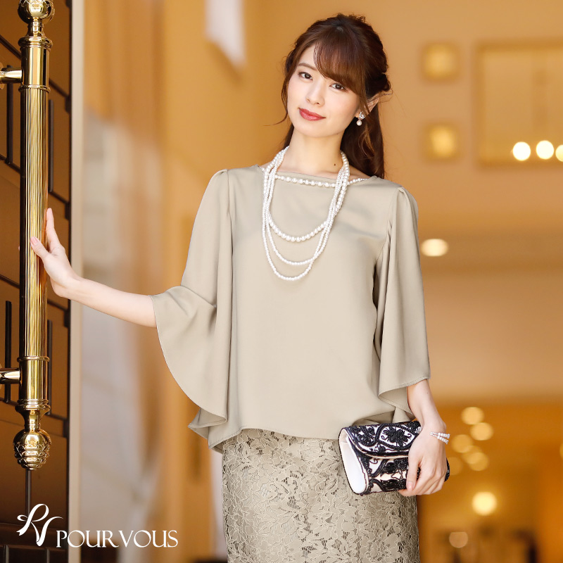 肌を明るく見せる おしゃれベージュドレスのおすすめ結婚式コーディネート10選 Qreli クレリ 結婚式 からパーティーまでお呼ばれファッションをお届けするメディア